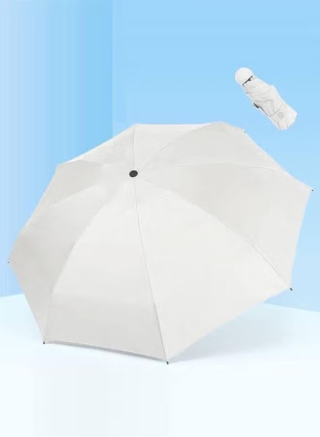 Ruili This capsule umbrella/sunshade offers sun, rain, wind, and UV protection, making it suitable for families, travel, outdoor activities, gardening, and landscaping. (White) - Image 5